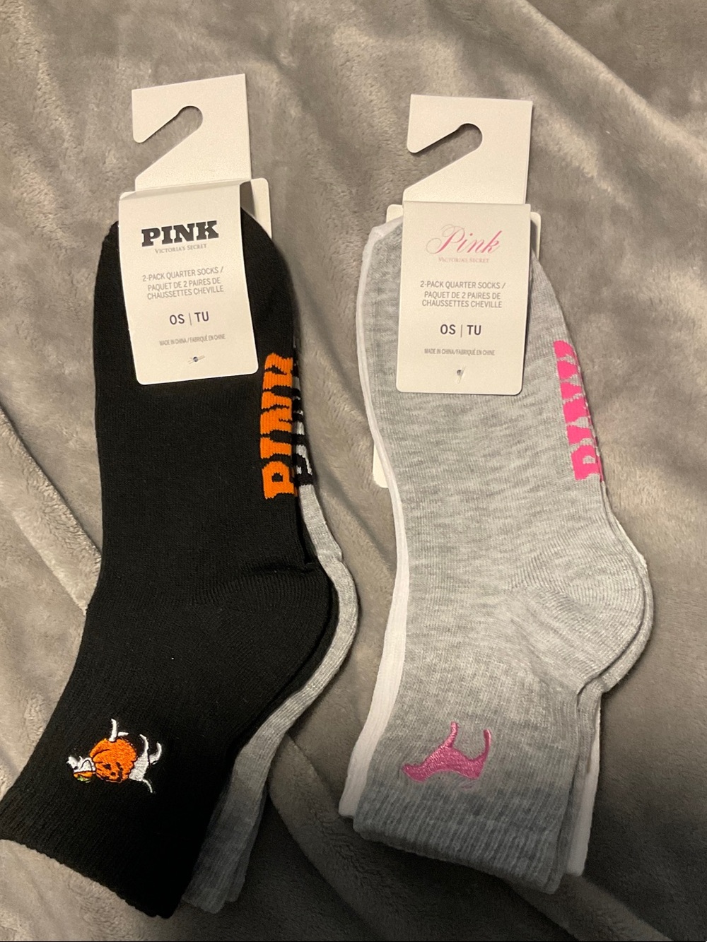 BUNDLE 4 NWT PINK Women's Quarter Socks – Black, Light Gray, white (MSRP 45